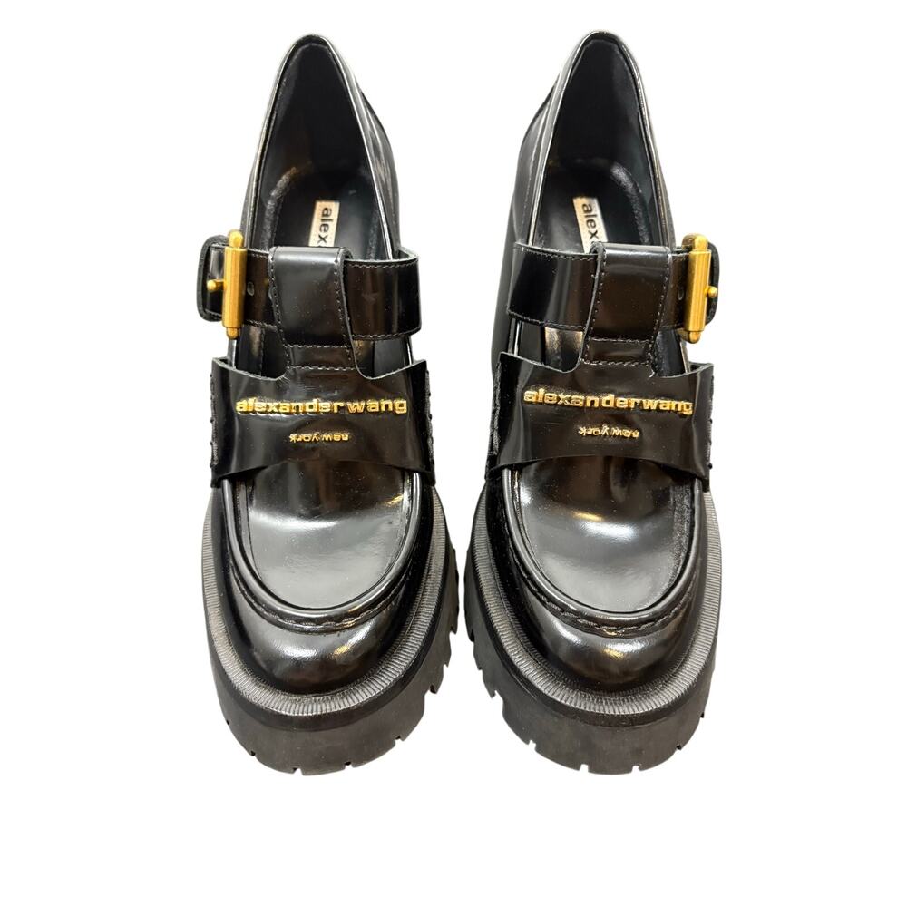 Alexander Wang Carter Platform Chunky Loafer Pump Leather Y2K Fall Statement 7.5 - Picture 2 of 14